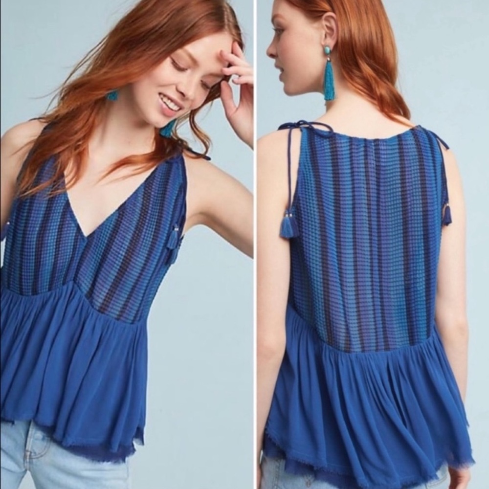 Anthropologie Akemi + Kin Blouse With Tassels